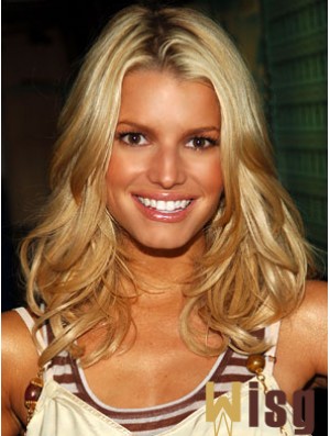 16 inch Good Blonde Long Wavy Layered Jessica Simpson Wigs