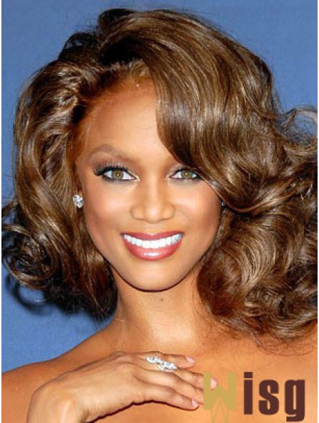 Brown Wavy Without Bangs Lace Front 12 inch Fabulous Tyra Banks Wigs