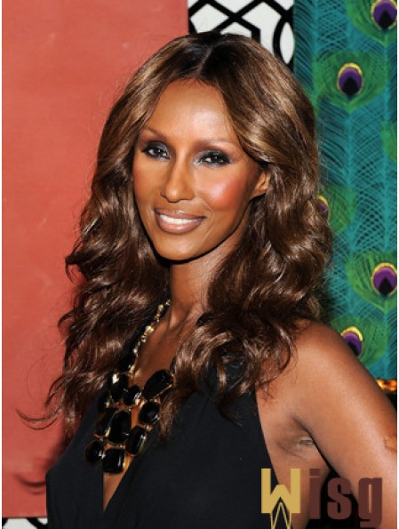 Long Wavy Lace Front Brown 18 inch Cheapest Iman Wigs