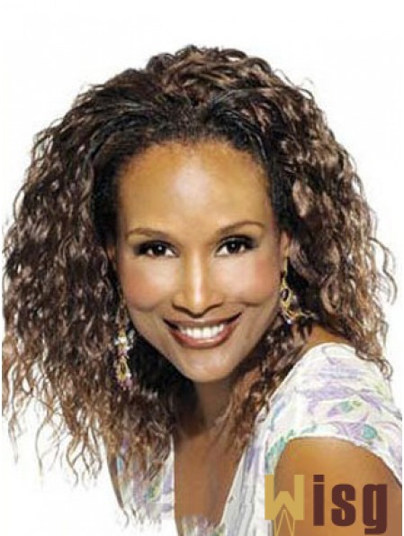 Black Shoulder Length Curly Without Bangs Full Lace 14 inch Beverly Johnson Wigs