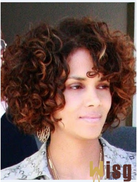 Full Lace Curly Without Bangs Short Perfect 10 inch  Wigs