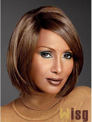 Chin Length Straight Lace Front Auburn 10 inch Convenient Iman Wigs