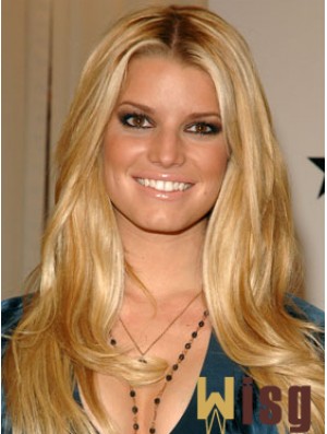 18 inch Exquisite Blonde Long Wavy Layered Jessica Simpson Wigs