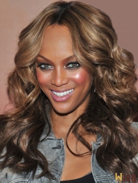 Ombre/2 Tone Wavy Without Bangs Lace Front 18 inch Trendy Tyra Banks Wigs