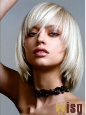 Small Bob Wig With Lace Front Straight Style Chin Length