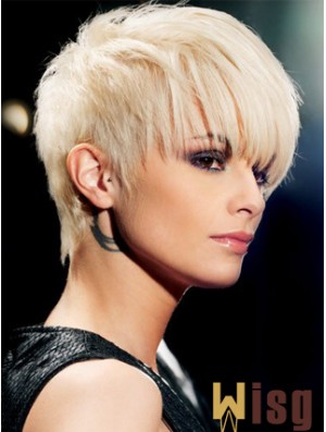 The Wig Store Plattinum Color Capless Short Length Boycuts