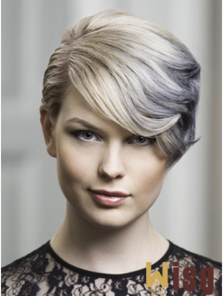 Lace Front Grey Short Wavy 8 inch Discount Fashion Wigs