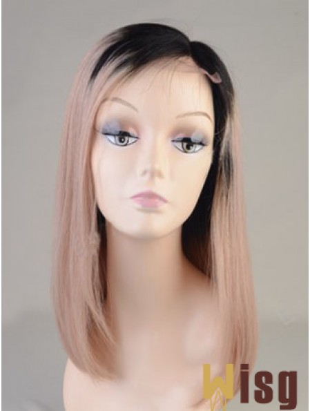 Long Straight Without Bangs Full Lace 14 inch Best Black Women Wigs