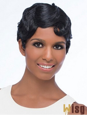 Wavy Black Suitable Short Classic Wigs