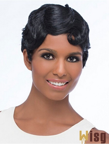 Wavy Black Suitable Short Classic Wigs