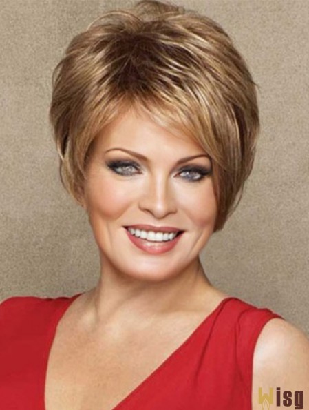 Lace Front Straight Layered Short 8 inch Best Human Hair Wigs