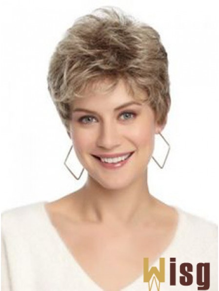 Lace Front Wavy Layered Short 8 inch Hairstyles Human Hair Wigs