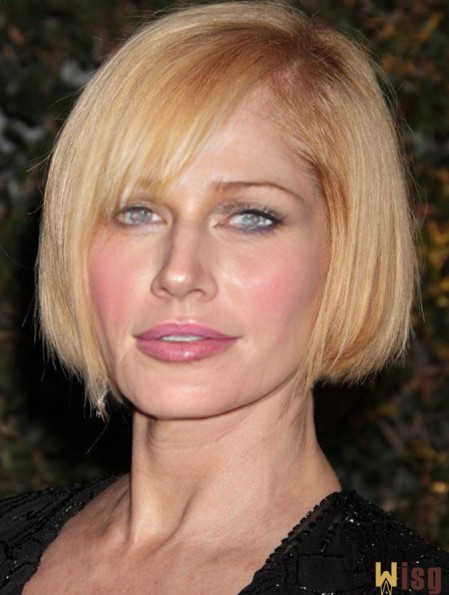 Chin Length Straight Lace Front Blonde Fashionable Bob Wigs