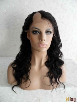 Flexibility Black Long Wavy U Part Wigs