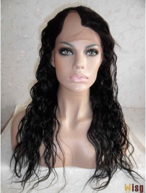 Fabulous Black Long Wavy U Part Wigs