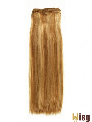 Straight Remy Human Hair Blonde New Weft Extensions