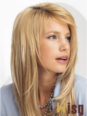 Trendy Blonde Straight Synthetic Clip In Hair Extensions