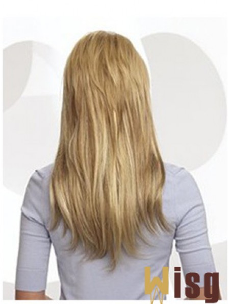 Cheap Blonde Straight Remy Human Hair Clip In Hair Extensions