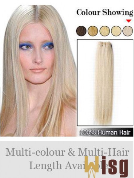 Straight Remy Human Hair Blonde Exquisite Weft Extensions