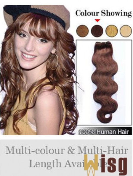 Wavy Remy Human Hair Auburn Cheap Weft Extensions