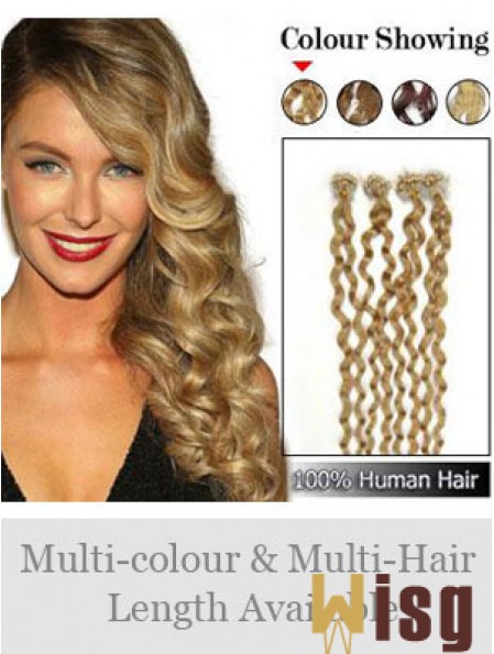 Hairstyles Brown Curly Micro Loop Ring Hair Extensions