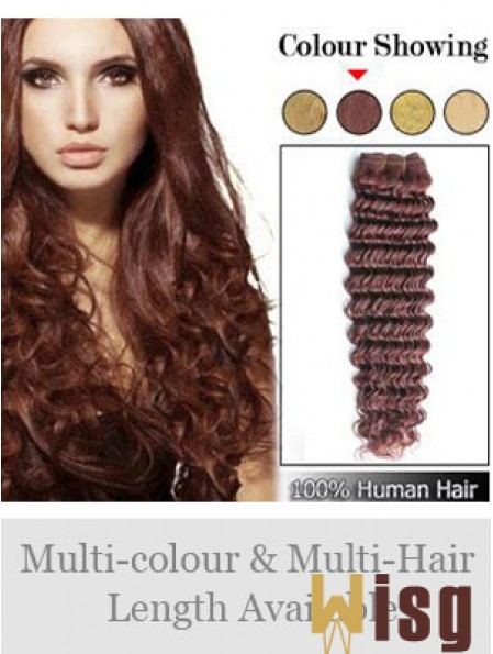 Wavy Remy Human Hair Auburn High Quality Weft Extensions