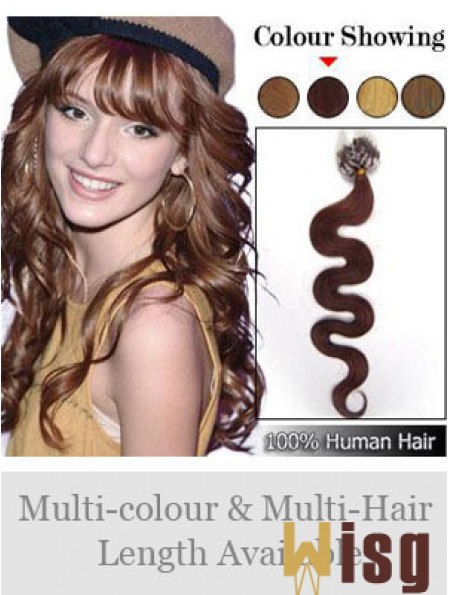 New Auburn Wavy Micro Loop Ring Hair Extensions