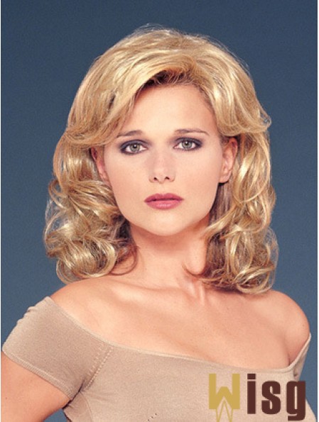 Hair Falls With Sunthetic Blonde Color Wavy Style