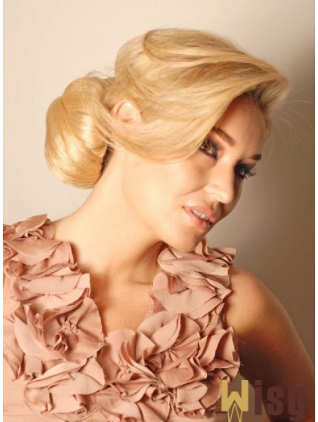 Blonde Hair Piece Bun