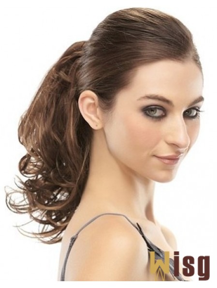 Fashion Curly Brown Ponytails