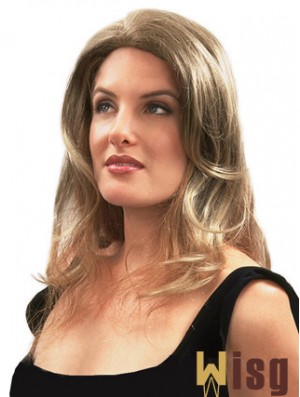 Natural Blonde Wavy Remy Human Hair Clip In Hairpieces