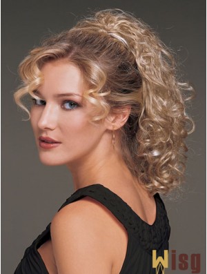 Soft Curly Blonde Ponytails